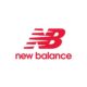 The New Balance logo, featuring a stylized, abstract 'N' mark composed of several horizontal, diagonal, and curved red lines, positioned above the words 'new balance' written in a smaller, lowercase, black sans-serif typeface. The background is white.